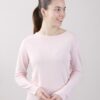 M8875-80_ROSA MAGLIA A MANICHE LUNGHE ADERENTE - Rose, TU