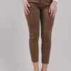 PANTALONI A SIGARETTA IN TESSUTO - Marrone, L