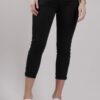 PANTALONI A SIGARETTA IN TESSUTO - Nero, L