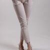 P6799-80_BEIGE PANTALONE A SIGARETTA IN COTONE - Μπεζ, S