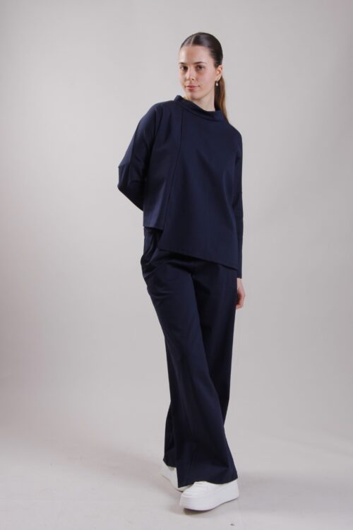 Alternative view of MAGLIA A MANICHE LUNGHE CON CUCITURA A VISTA