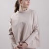 MAGLIA A MANICHE LUNGHE CON CUCITURA A VISTA - Beige, TU