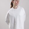 MAGLIA A MANICHE LUNGHE CON CUCITURA A VISTA - Burro, TU