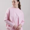 MAGLIA A MANICHE LUNGHE CON CUCITURA A VISTA - Rosa, TU