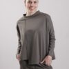 MAGLIA A MANICHE LUNGHE CON CUCITURA A VISTA - Verde militare, TU