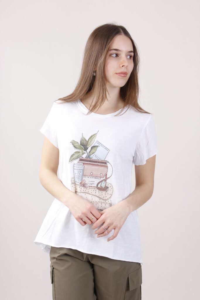 T-SHIRT STAMPA PIANTA 