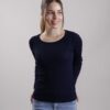 MAGLIA A COSTINE CON BOTTONCINI ALLE MANICHE - Blue, TU