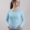 MAGLIA A COSTINE CON BOTTONCINI ALLE MANICHE - Sky blue, TU