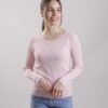 MAGLIA A COSTINE CON BOTTONCINI ALLE MANICHE - Rose, TU