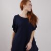 MAGLIA A COSTINE CON SPACCHI LATERALI - Blue, TU