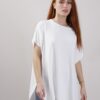 MAGLIA A COSTINE CON SPACCHI LATERALI - Cream, TU