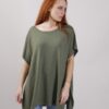 MAGLIA A COSTINE CON SPACCHI LATERALI - Military Olive, TU