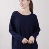 MAGLIA CON SCOLLO RIFINITO - Blue, TU
