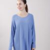 MAGLIA CON SCOLLO RIFINITO - Denim, TU