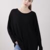 MAGLIA CON SCOLLO RIFINITO - Black, TU