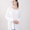 MAGLIA CON SCOLLO RIFINITO - Cream, TU