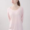 MAGLIA CON SCOLLO RIFINITO - Rose, TU