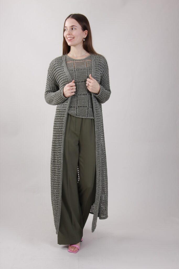 LUREX PERFORATED CARDIGAN 