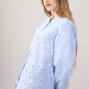CAMICIA IN SANGALLO COLLETTO ALLA COREANA - Sky blue, TU