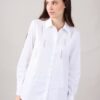 CAMICIA CLASSICA CON STRASS PENDENTI - Bianco, M