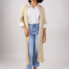 CARDIGAN TRAFORATO A MANICHE CORTE IN LUREX - Oro, TU