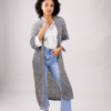 CARDIGAN TRAFORATO A MANICHE CORTE IN LUREX - Verde militare, TU