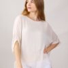 MAGLIA MANICHE A PIPISTRELLO IN MISTO SETA - Ivory, TU