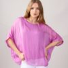 MAGLIA MANICHE A PIPISTRELLO IN MISTO SETA - Cyclamen, TU