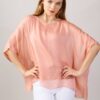 MAGLIA MANICHE A PIPISTRELLO IN MISTO SETA - Pesca, TU