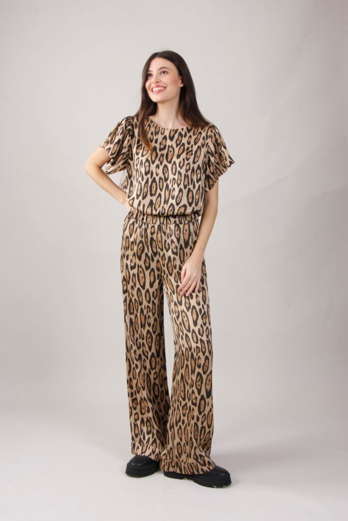 PANTALONI A PALAZZO FANTASIA MACULATA 