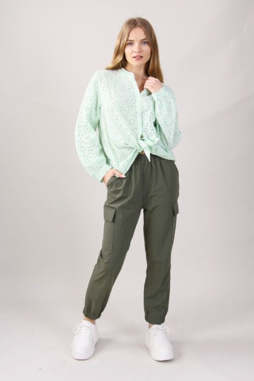 Alternative view of CAMICIA IN SANGALLO COLLETTO ALLA COREANA