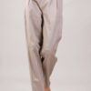 PANTALONI CON PINCES IN COTONE - Beige, M