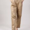 PANTALONI CON PINCES IN COTONE - Cammello, L