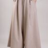 PANTALONI AMPI STRUTTURATI CON PINCES - Beige, TU