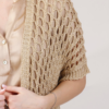 CARDIGAN TRAFORATO A MANICHE CORTE IN LUREX - Fantasia oro, TU