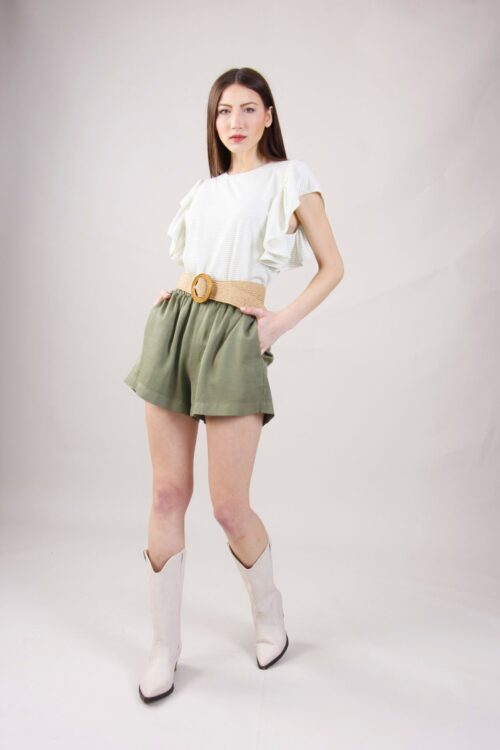 SHORTS IN MISTO LINO