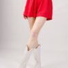 SHORTS IN MISTO LINO - Rosso, M