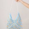 BORSA IN PAGLIA - Sky blue, TU
