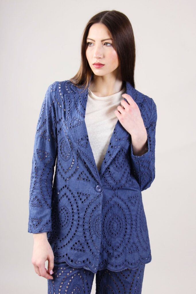 GIACCA IN SANGALLO EFFETTO DENIM 