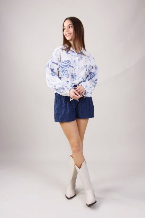 PANTALONCINI CORTI IN PIZZO SANGALLO