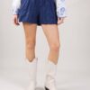 PANTALONCINI CORTI IN PIZZO SANGALLO - Blue, S