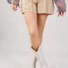 PANTALONCINI CORTI IN PIZZO SANGALLO - Sand, M