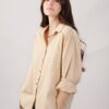 CAMICIA IN COTONE CON TASCA FRONTALE - Sabbia, M