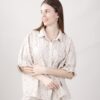 BLUSA IN SANGALLO CON MANICHE A PALLONCINO - Beige, TU