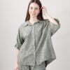 BLUSA IN SANGALLO CON MANICHE A PALLONCINO - Salvia, TU