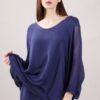 CASACCA IN MISTO SETA - Blue, TU