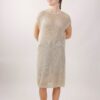 ABITO LUNGO TRAFORATO IN LUREX - Gold, TU