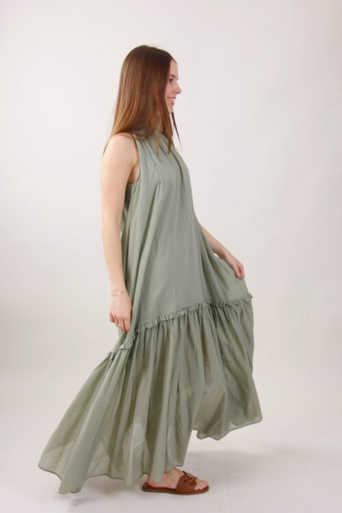 Alternative view of ABITO SENZA MANICHE IN COTONE CON BALZA