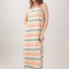 ABITO CON SCOLLO ALL’AMERICANA FANTASIA ZIG-ZAG - Orange, TU