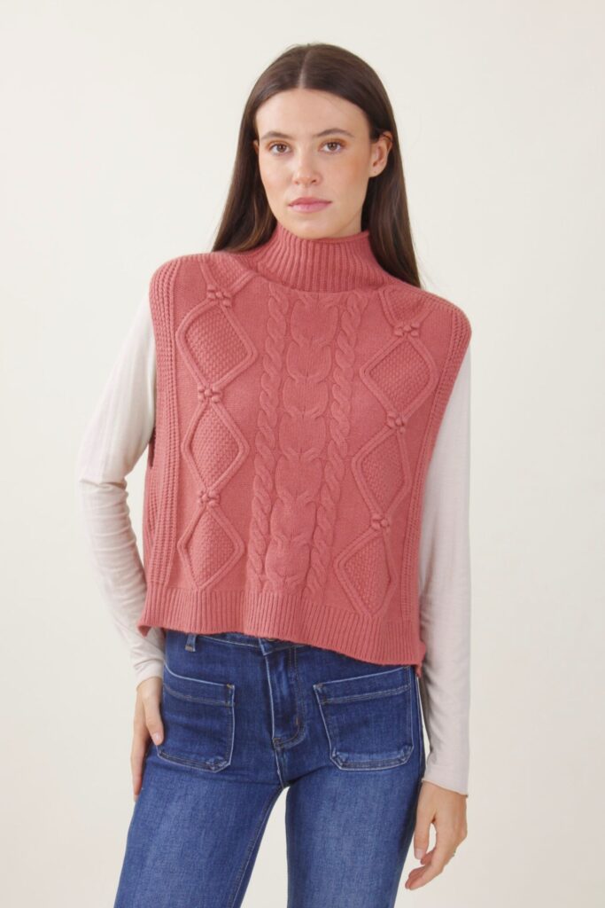 GILET IN MAGLIA INTRECCIATA - Antiguo, TU 